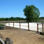 Paardenbak beregening met pop-up sproeiers